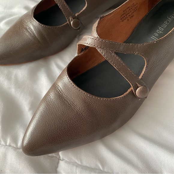Jeffery Campbell Rapallo Brown Cross Strap Pointy Toe Flat - Picture 2 of 5